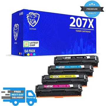 Compatible HP 207X Toner Cartridges 4-Pack HP Colour LaserJet Pro M255DW M283CDW