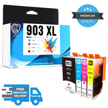 903 XL 4 PK Reman Ink Cartridges For HP Officejet Pro 6960 6950 6970 Printer