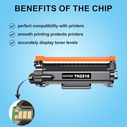 Twin Pack Compatible Brother TN-2510XL High Capacity 2x Black Toner Cartridge 2510XL TN2510XL For Brother Printers DCP-L2620DW HL-L2400DW MFC-L2800DW Approx. 3,000 Pages