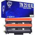 Twin Pack Compatible Brother TN-2510XL High Capacity 2x Black Toner Cartridge 2510XL TN2510XL For Brother Printers DCP-L2620DW HL-L2400DW MFC-L2800DW Approx. 3,000 Pages