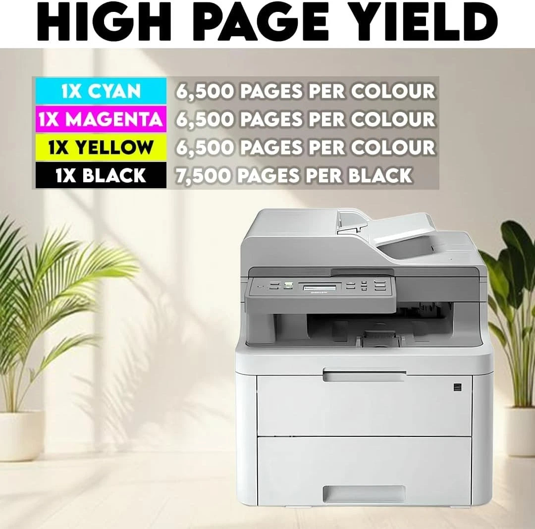 Compatible Replacement for HP 415X Toner 4-Pack (C/M/Y/K) For HP Color LaserJet Pro M454dw / M454dn / M479 / M480