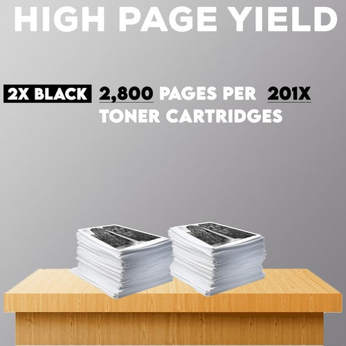 Compatible HP 201X Black Toners For HP Laserjet M252DW M252N M274n M277DW M277N