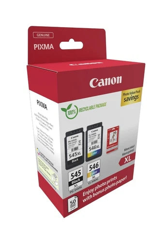 Canon PG-545XL PG-546XL High Capacity Black &Tri-Colour Ink Multipack