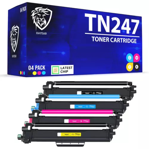 NEW Brother Printers TN-247 TN-243 CMYK Replacement Toner Cartridges 4-Pack