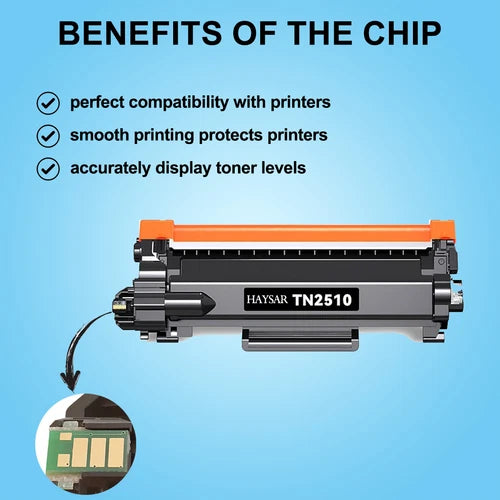 Twin Pack Brother TN-2510XL High Capacity Black Toner Cartridge For DCP-L2620DW