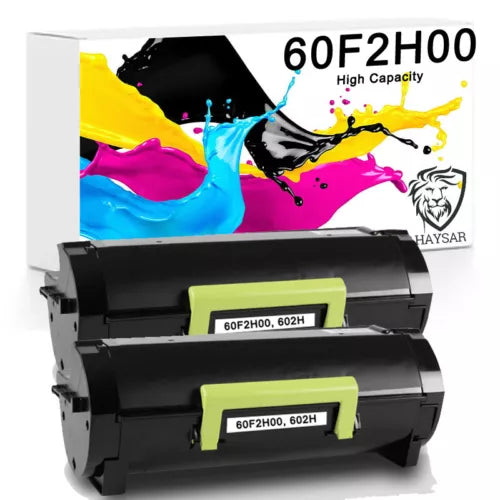 Twin Pack Compatible Lexmark 602H LTCMX510 2x Black Toner 60F2H00 MX310 MX410