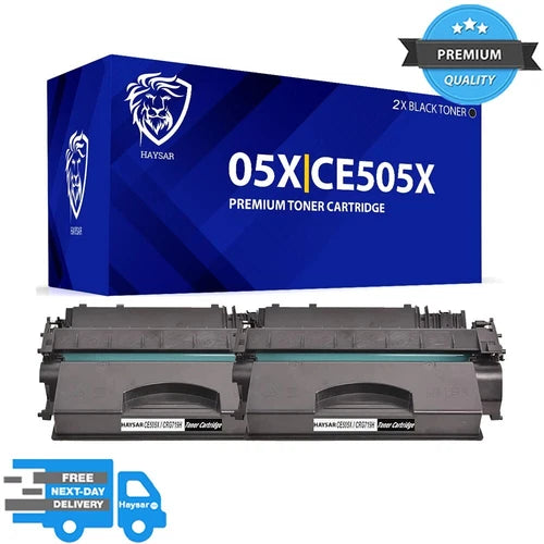 Twin Pack HP 05X Black High Capacity Toner Cartridges CE505X HP LaserJet P2055DN