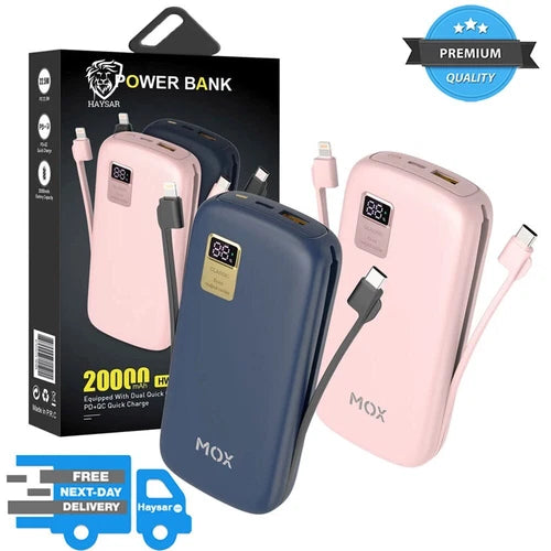 HAYSAR 20000mah Power Bank Rated Power 74W 3.7V Power 22.5W Fast Phone Charger