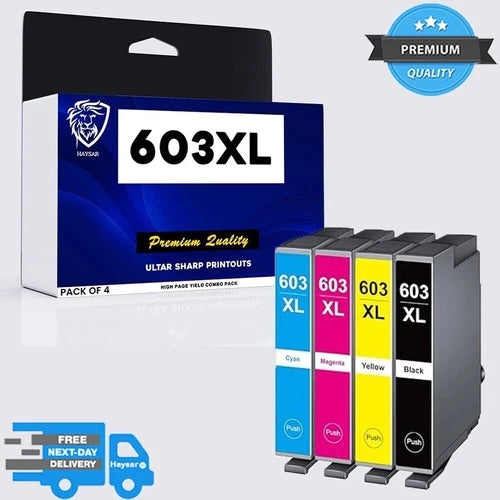 HAYSAR 603XL Multipack High Yield Epson Printer Replacement Ink Cartridge 603 XL