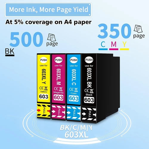 HAYSAR 603XL Multipack High Yield Epson Printer Replacement Ink Cartridge 603 XL