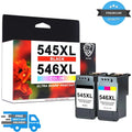 HAYSAR PG-545XL CL-546XL Ink Cartridges For Canon PIXMA Combo Pack CMYK
