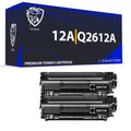 Twin Pack Compatible HP 12A Black Toner Cartridge Q2612A HP LaserJet 1010 1012
