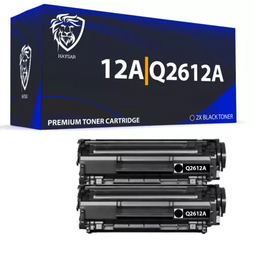 Twin Pack Compatible HP 12A Black Toner Cartridge Q2612A HP LaserJet 1010 1012