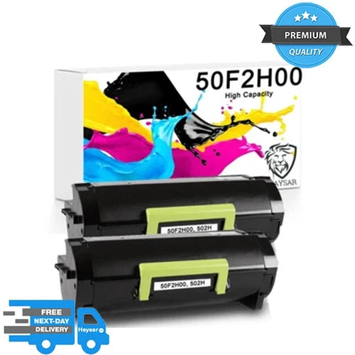 Twin Pack Compatible Lexmark 502H LTCMX510 Toner Cartridge 50F2H00 MS310D MS310D