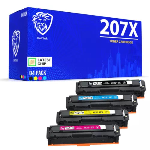Compatible HP 207X Toner Cartridges 4-Pack HP Colour LaserJet Pro M255DW M283CDW