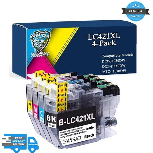 Brother Printers Ink Cartridges LC421XL LC-421 LC-421VAL LC-421XL DCP-J1050DW