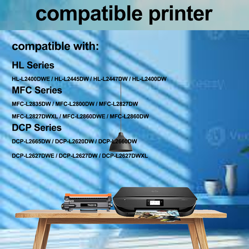 Twin Pack Brother TN-2510XL High Capacity Black Toner Cartridge For DCP-L2620DW