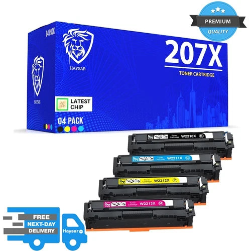 Compatible HP 207X Toner Cartridges 4-Pack HP Colour LaserJet Pro M255DW M283CDW