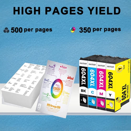 HAYSAR 604XL 8 Pack High Yield Epson Printer 604 XL Replacement Ink Cartridge
