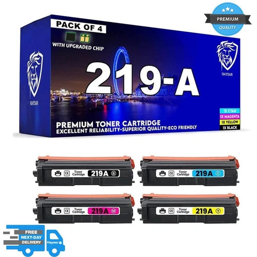 Compatible HP 219A 4-Pack CMYK Toner For 3202dn 3202dw 3202dwe 3302fdn 3302fdng