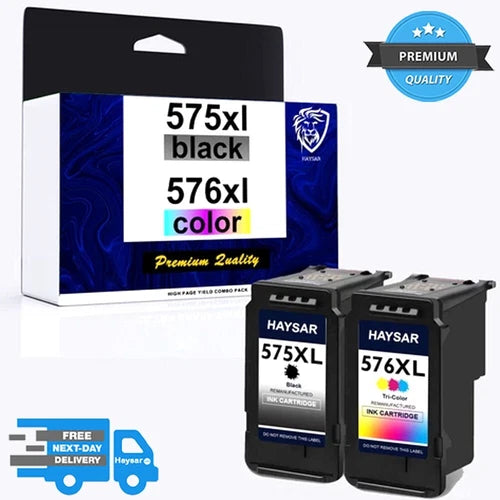 Compatible PG-575XL CL-576XL Combo Pack Ink Cartridges For Canon Pixma 575 & 576