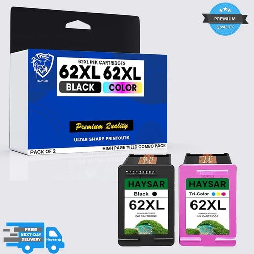 Compatible HP 62XL High Capacity Black & Tri-Colour Ink Cartridges Multipack