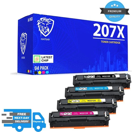 Compatible HP 207X Toner Cartridges HP Colour LaserJet Pro M255DW M283CDW CMYK