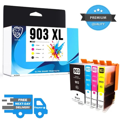 903 XL 4 PK Reman Ink Cartridges For HP Officejet Pro 6960 6950 6970 Printer